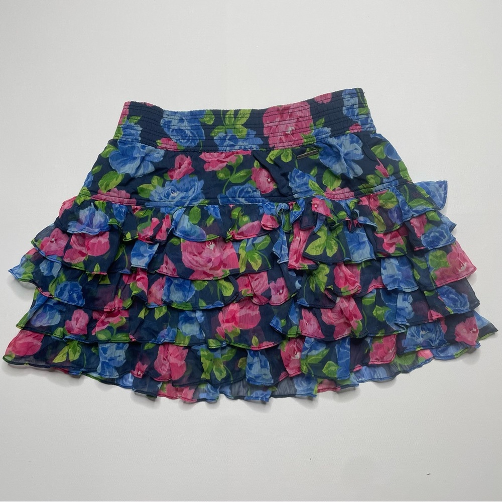 A&F Abercrombie & Fitch Tiered Floral Mini Skirt Coquette Girl Core Feminine